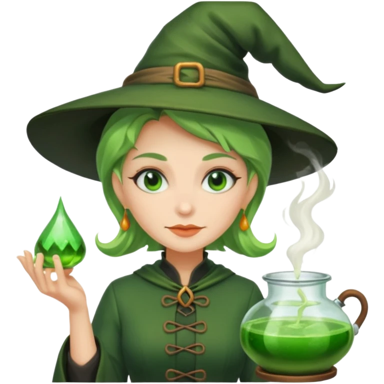green witch cooking potion emoji