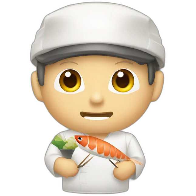 Kawai sushi catcher emoji