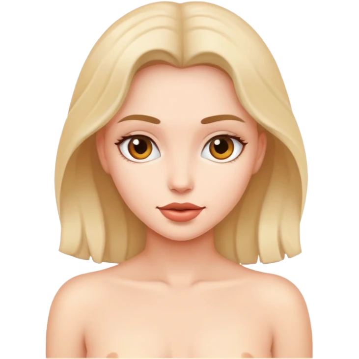 Голая девушка  emoji