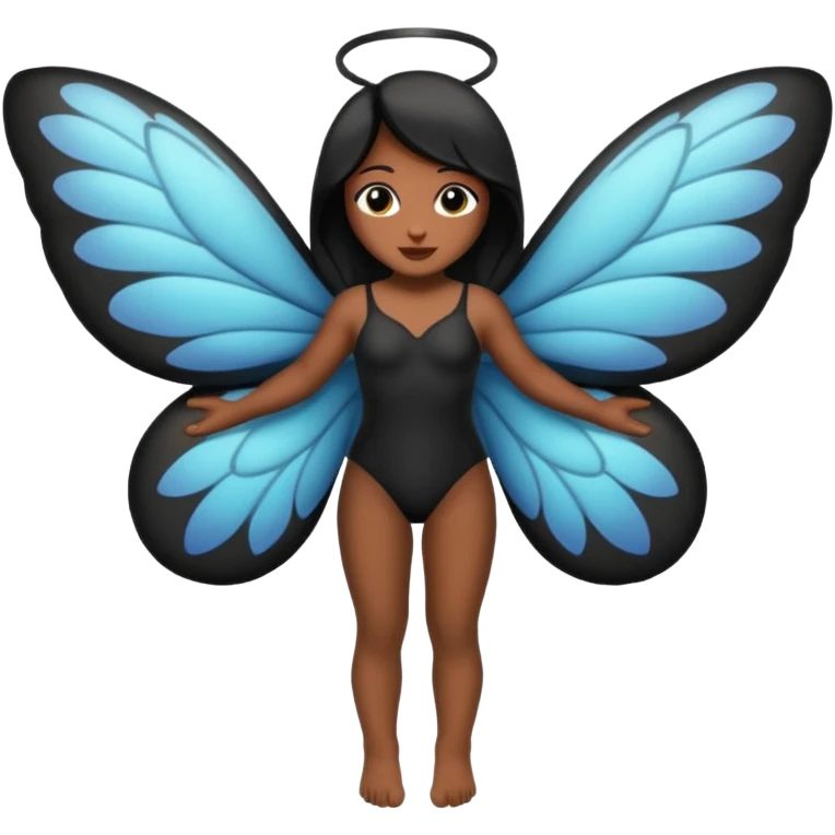mariposa negra cuerpo y alas negras emoji