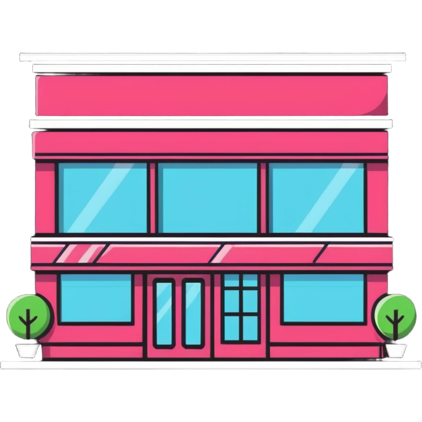 partly pink stylish beauty salon building emoji