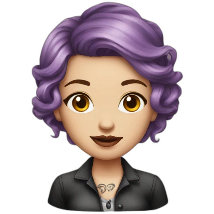 readhead girl tattooist emoji