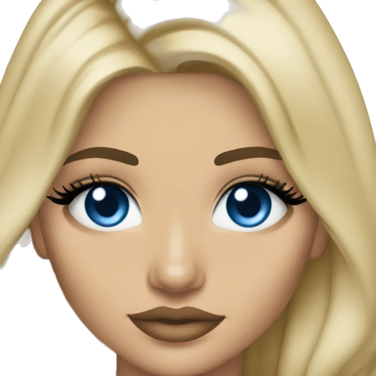 blonde kylie jenner with blue eyes emoji