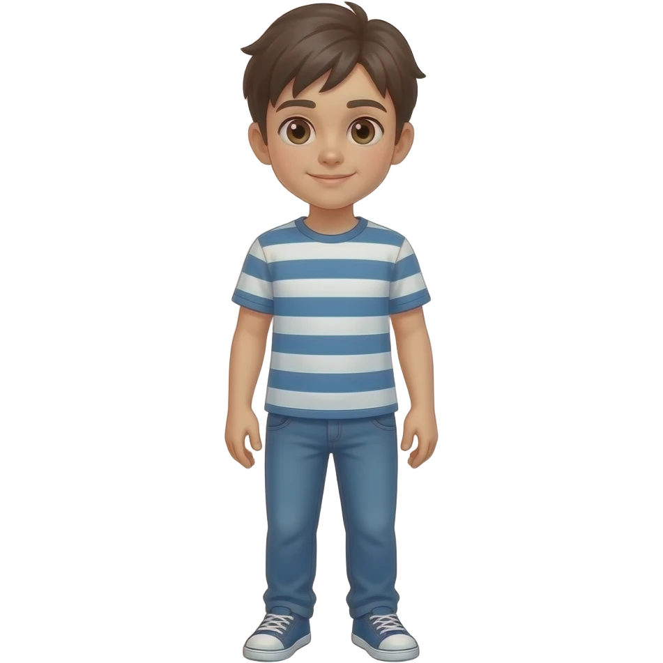 adolescente cuerpo entero ojos marrones emoji