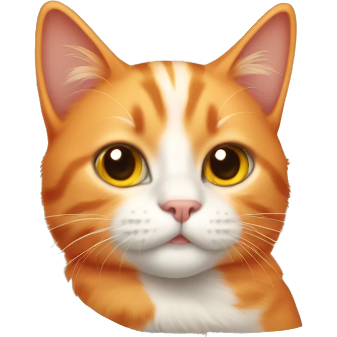 cute orange cat emoji