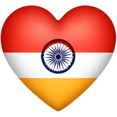 indian flag heart emoji