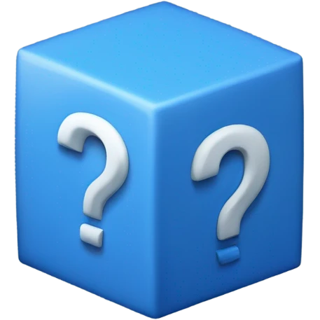 Blue question block from Mario emoji