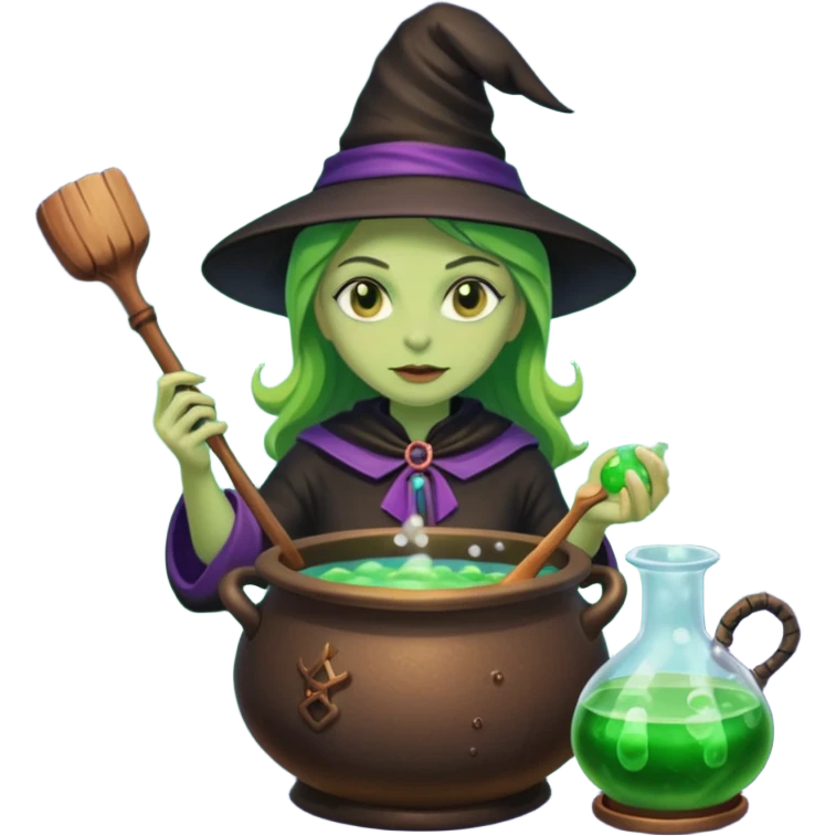 green witch cooking potion emoji