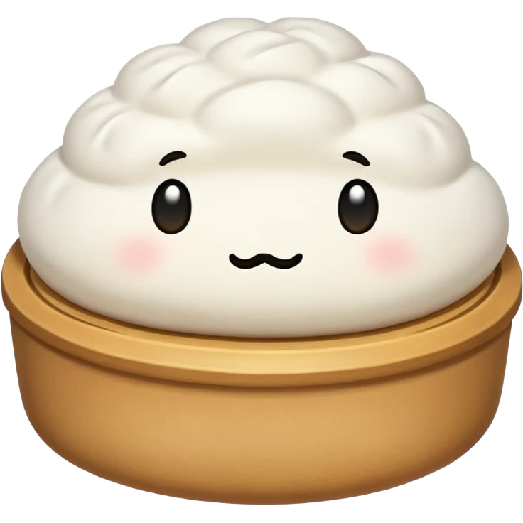 one NORMAL steamed bun WITH NO FACE!!! just a NORMAL STEAMED BUN!!! emoji