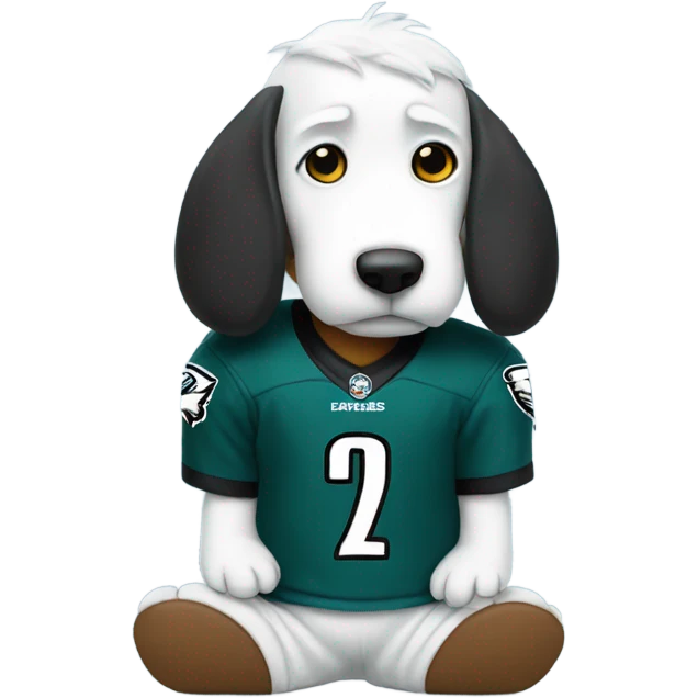 Snoopy wearing eagles jersey  emoji