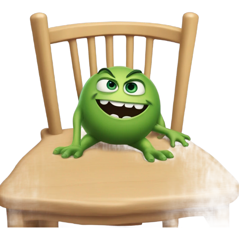 Mike waxowski falling off a stool going crazy emoji