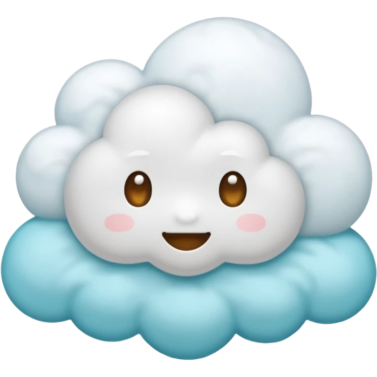 núvem japonesas ciano emoji