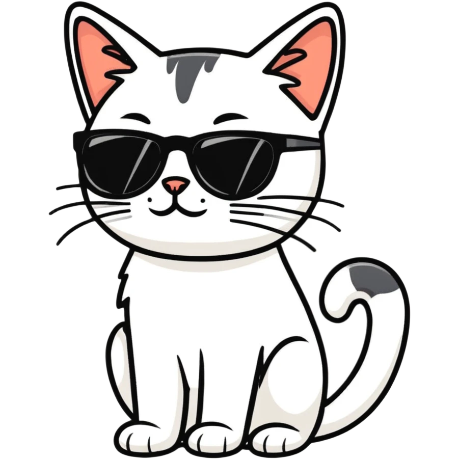Cat with sunglasses emoji