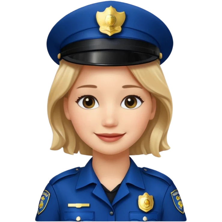 Jennifer Lawrence, in a police uniform emoji