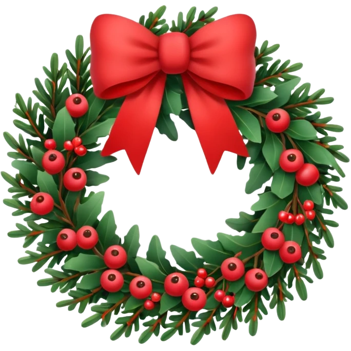 holiday wreath emoji