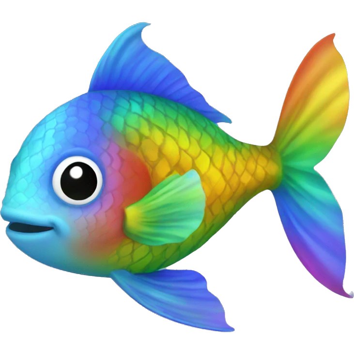 Rainbow fish  emoji