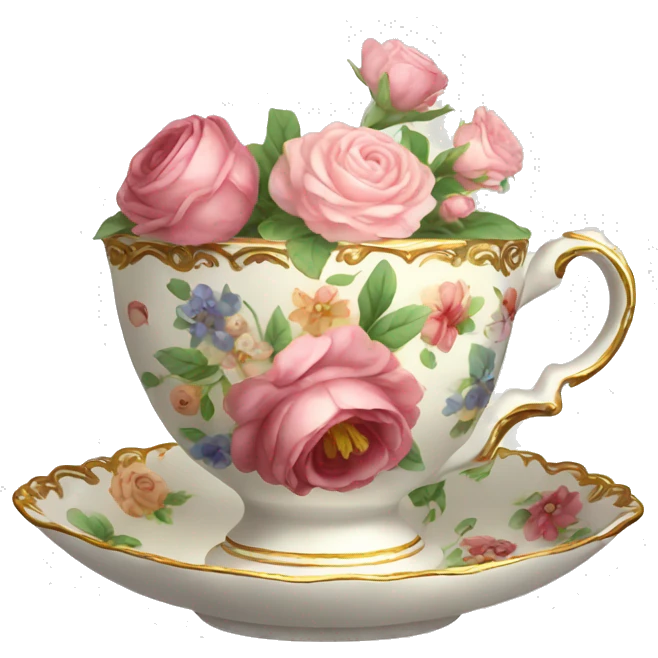 antique floral teacup emoji