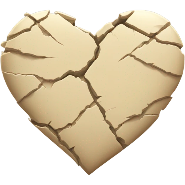 Broken beige heart emoji
