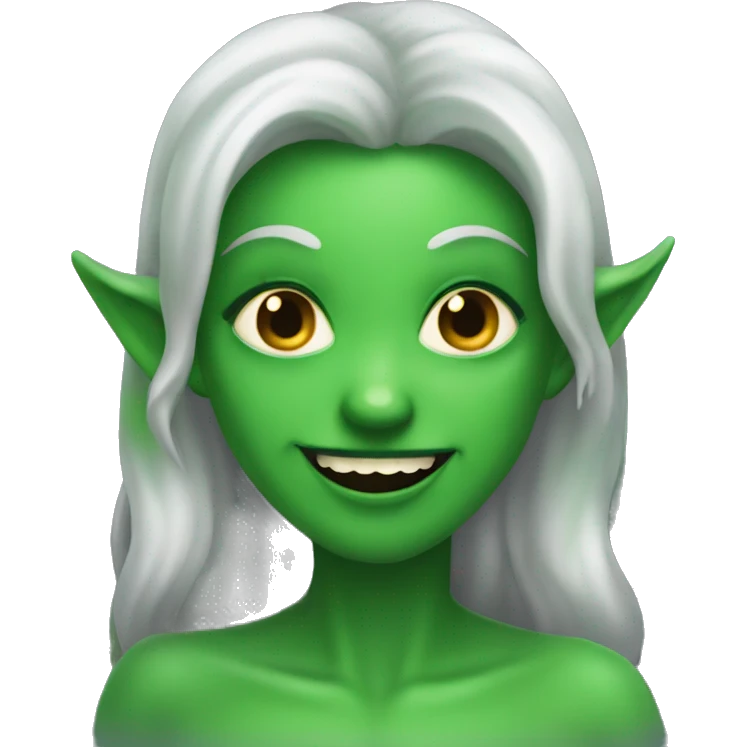 Create a green devil drooling Devil green beauty emoji