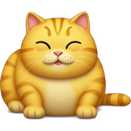 Fat Yellow cat wearing sandals emoji