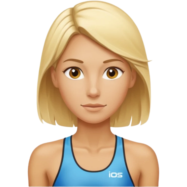 Blonde girl triathlete emoji