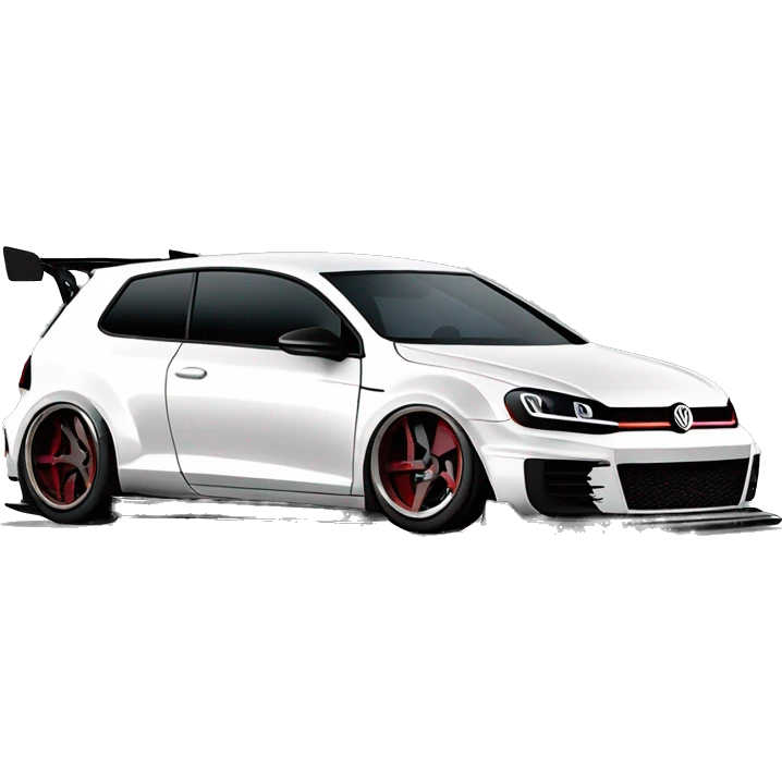 2016 VW GTI with a rocket bunny wide-body body kit lowered on 3SDM 0.01 wheels emoji