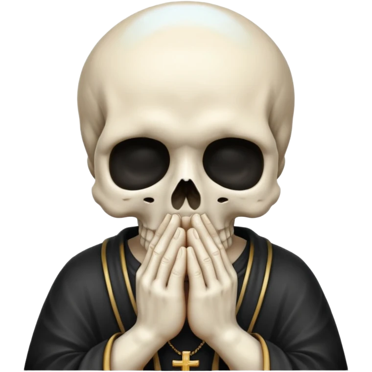 Skull combined with praying emoji