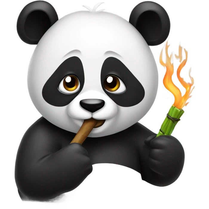 Panda blowing a wistle emoji