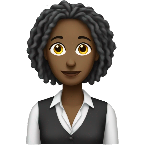 A French teacher with locs black lady emoji
