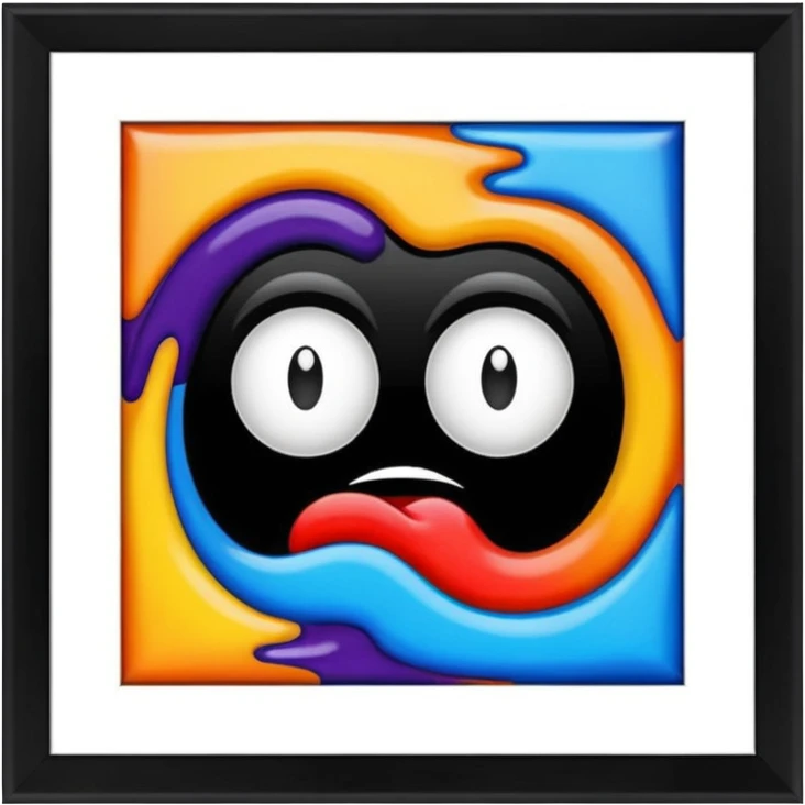 weird painting with a frame   emoji