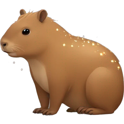 Capibara con estrellas emoji