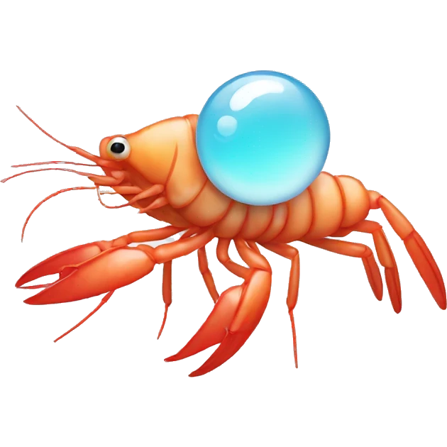 Shrimp saying cool emoji