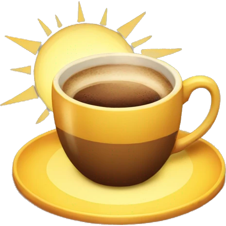 morning-sun-with-cup-coffee emoji