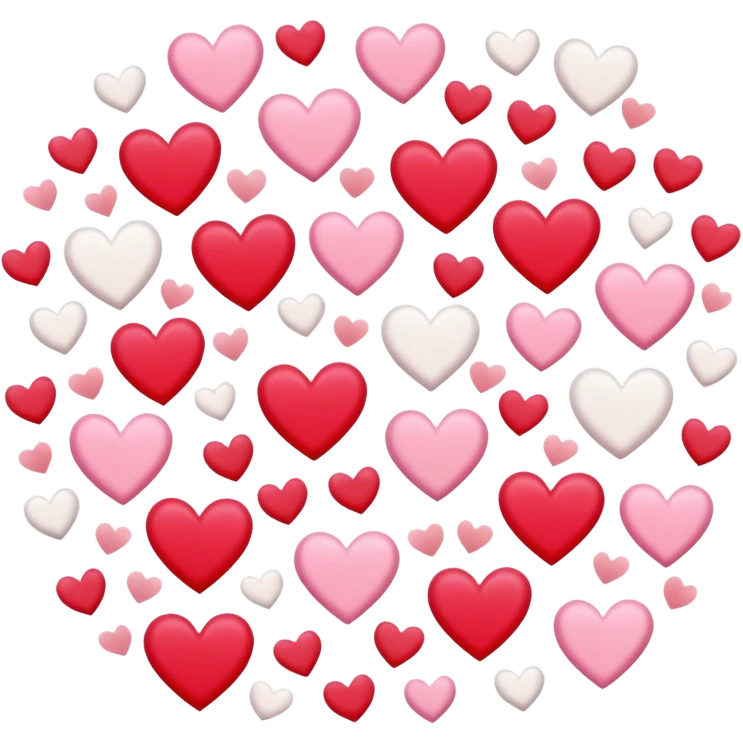 Lots of hearts and flowers emoji