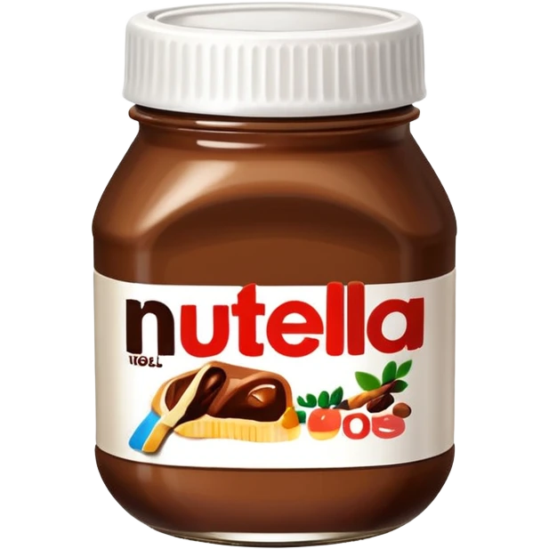 nutella jar with open lid emoji, playful and cute emoji