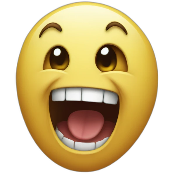 Screaming smiley emoji