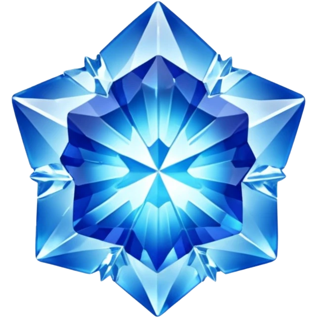 Blue Gem with an Ice Flake Inside emoji