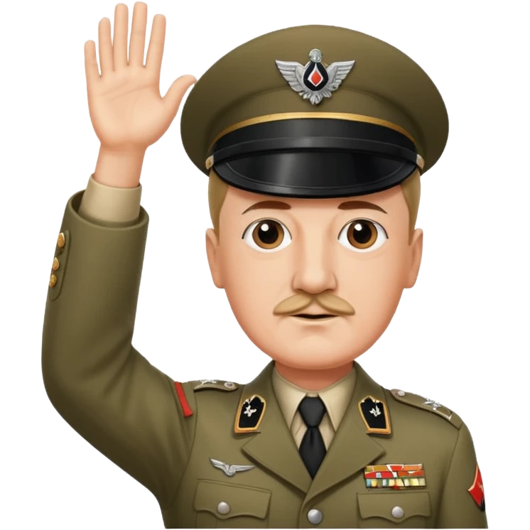 Hitler with arm straight raised emoji