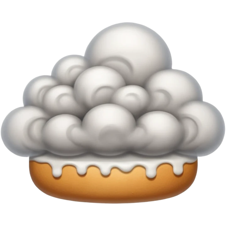 lot of smoke coming through food emoji