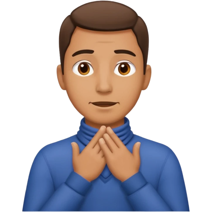 Man with hands around neck emoji