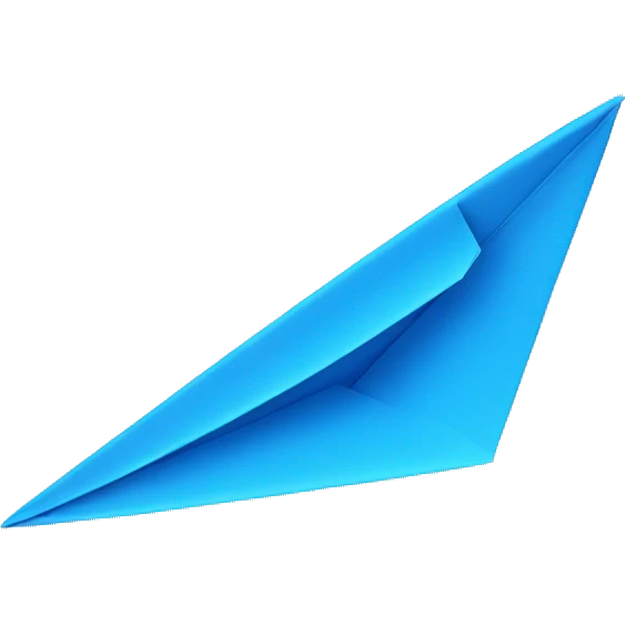 Paper plane blue emoji