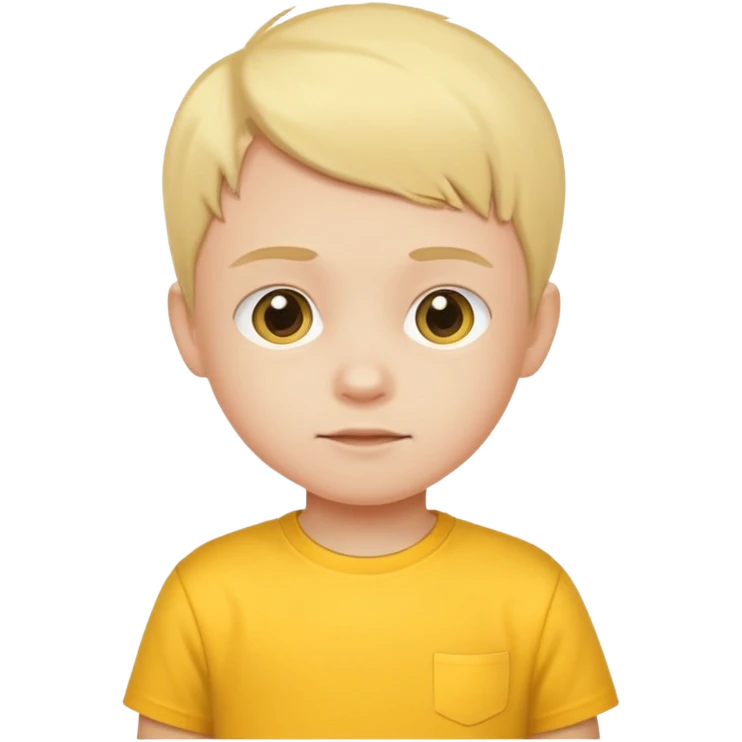 child with yellow t shirt emoji