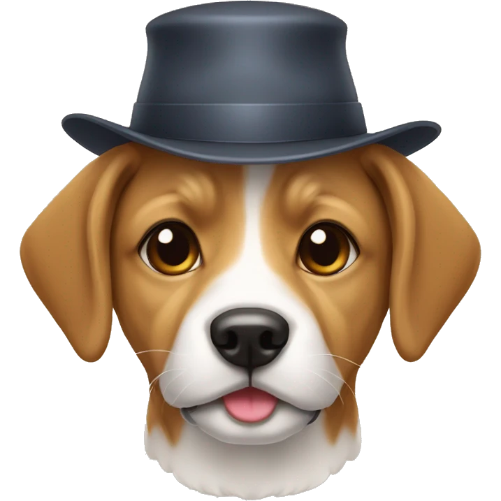 Chien avec un chapeau  emoji