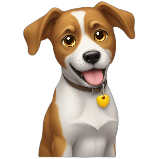 Chat sur chien emoji