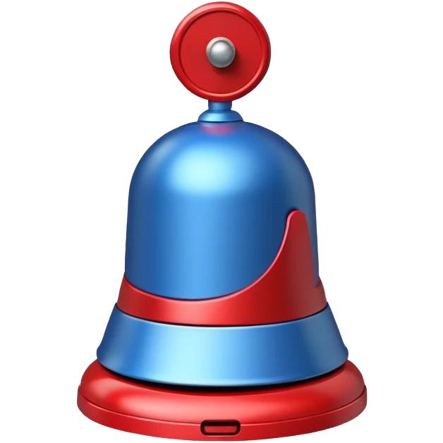 Alarm bell with a rotating light emoji