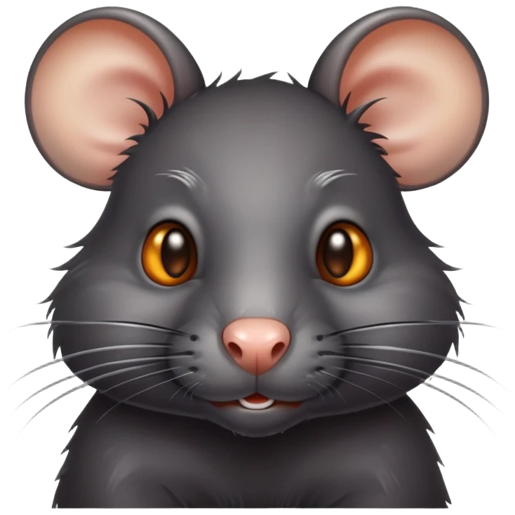 a sweaty black rat emoji