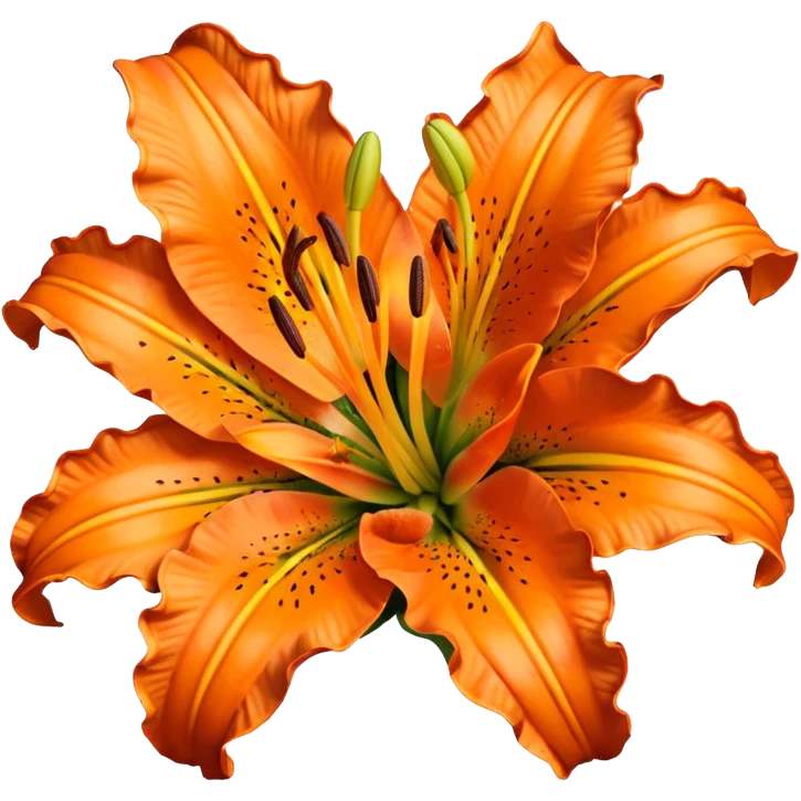Orange Lily flower emoji