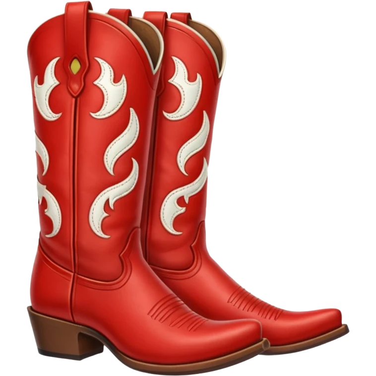 Red cowboy boots  emoji