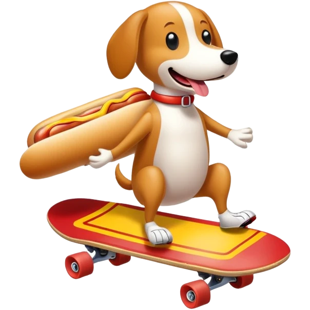 Hot dog with a skateboard  emoji
