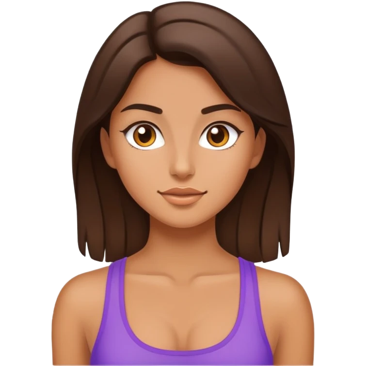 Fit brunette girl emoji